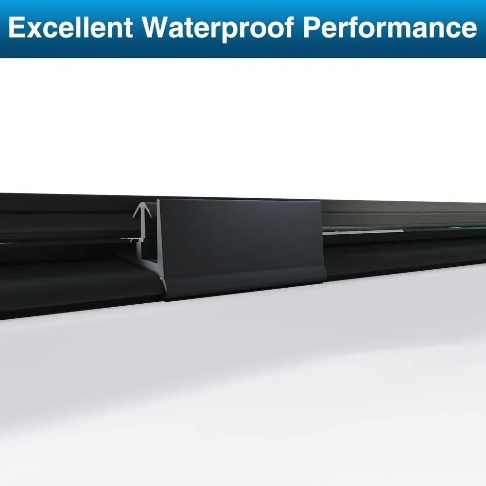 Shower Door, 48" W, Tempered Glass Shower Door, Sliding Showers Glass Doors, Easy To Clean, Bathroom Glasss Showers Door