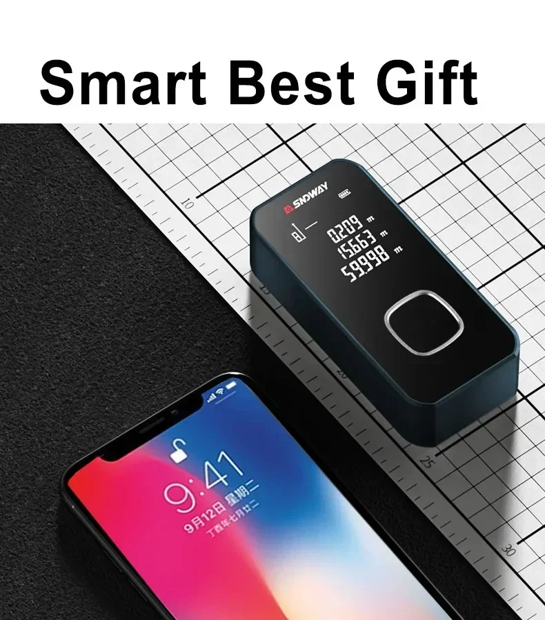 SNDWAY Infrared Laser rangefinder Bluetooth 50m handheld high-precision electron