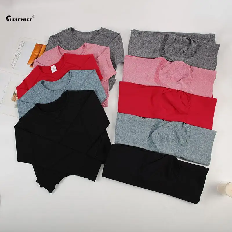 Yoga Set 2/3PCS Women Long Sleeve Running Top Workout Leggings sports bra set gym workout set yoga pants set yoga set fitness set sportswear set sports set