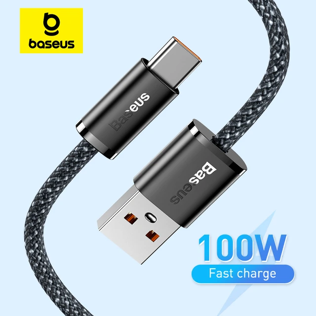 Baseus 100W USB C to Type C Charger Cable Fast Charge Lead Laptop Data Cord  1m
