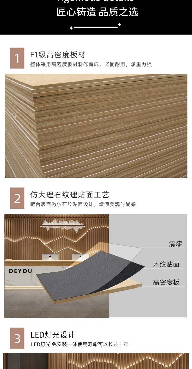 Description Picture 6 of itemDrawers Reception Desk Computer Writing Counter Table Salon Vanity Modern Console Scrivania Per Ufficio Luxury Furniture