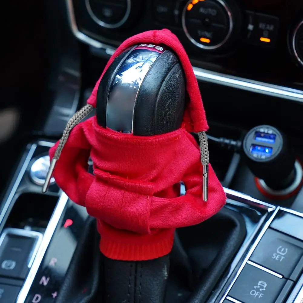 Car Gear Shift Cover Gear Handle Knob Hoodie Cover Decoration Fits