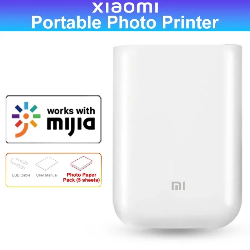 Xiaomi Mijia Mi Portable Mini Pocket Photo Printer Kit Bluetooth Printer  bundle