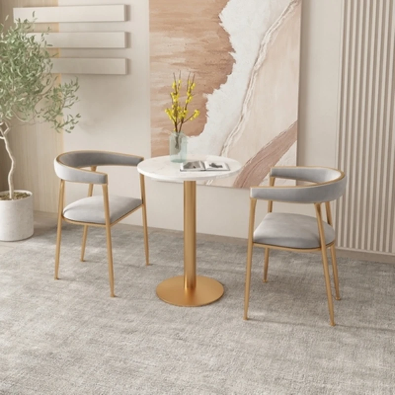 Luxury Designer Restaurant Chair Modern Upholstered Comfort Office Restaurant Chair Armrest Fancy Chaises Salle Manger Furniture