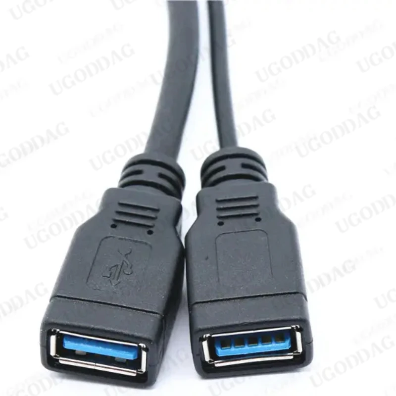 Usb Hub Adapter 1 PCS USB 3.0 A 1 Male To 2 Dual USB Female Data Hub Power Adapter Y Splitter Charging Power Cable Cord Extension Cables