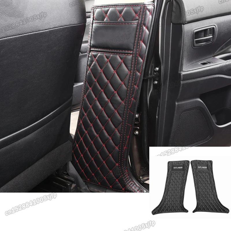 

Leather Car Inner Door Post Mat for Mitsubishi Outlander 2013 2014 2015 2016 2017 2018 2019 2020 Interior Accessories