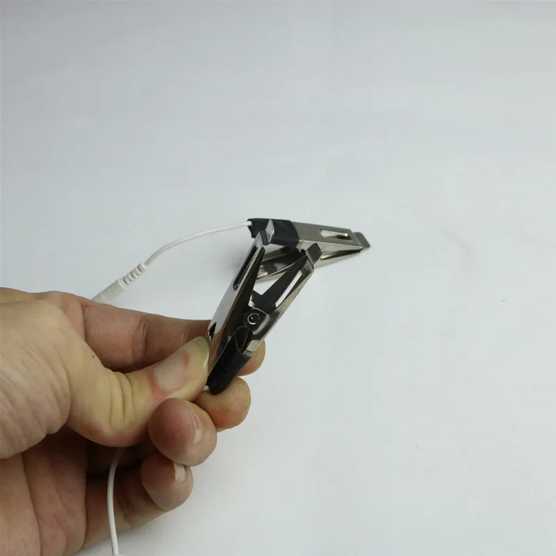 E-Stim Electrosex Nipple Clamps Electro Play Single Pole Electrode Sex Toys