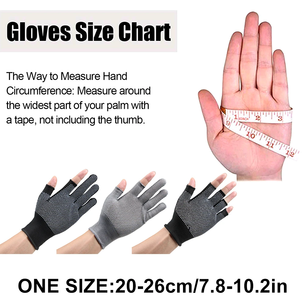 1 Pair Lightweight Summer Fingerless Gloves Men Women UV Sun