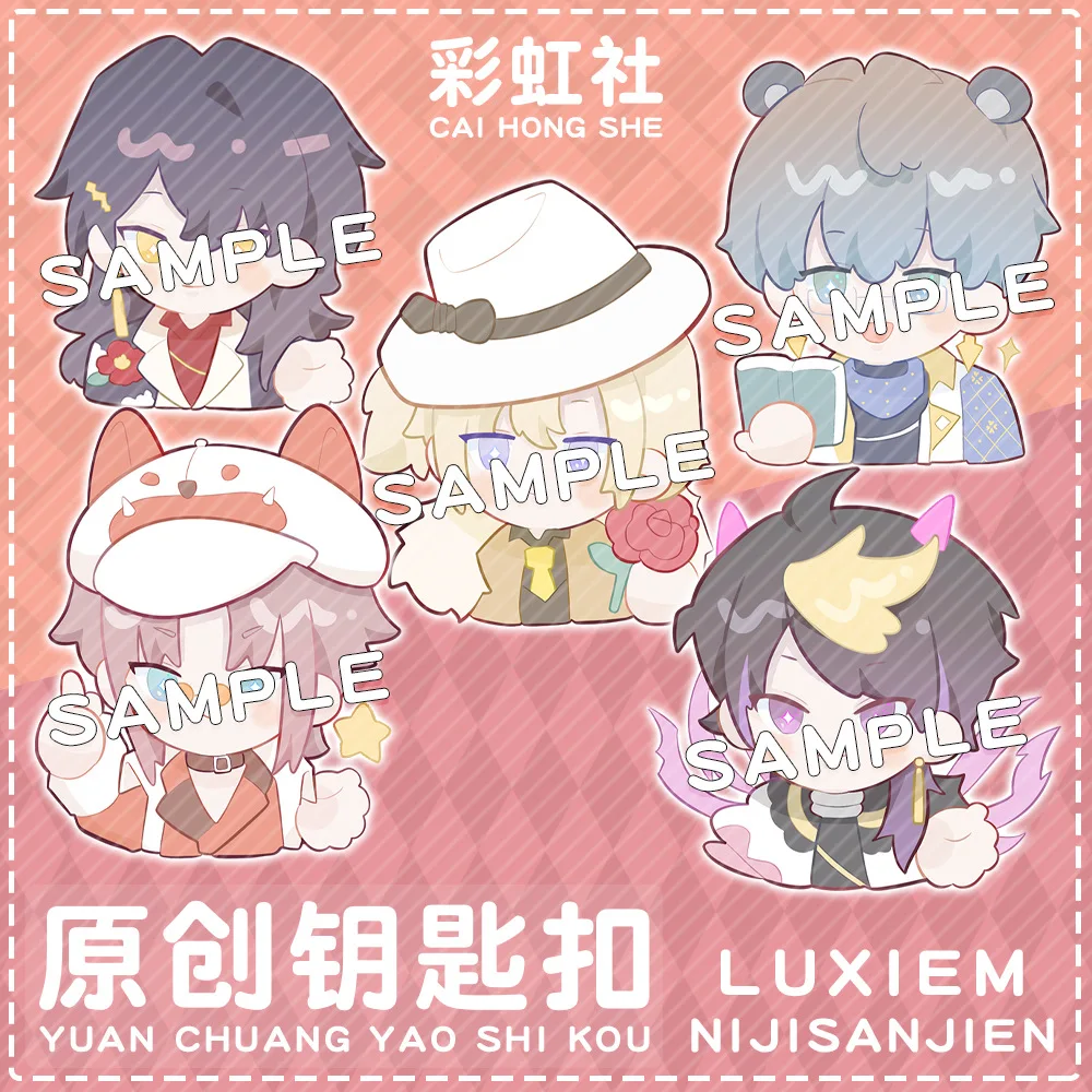 Arcobaleno Vtuber Club Nijisanji Anime Figure Vox Shu Mysta Ike Luca Shoto Cosplay Acrilico Portachiavi Zaino Ciondolo Portachiavi