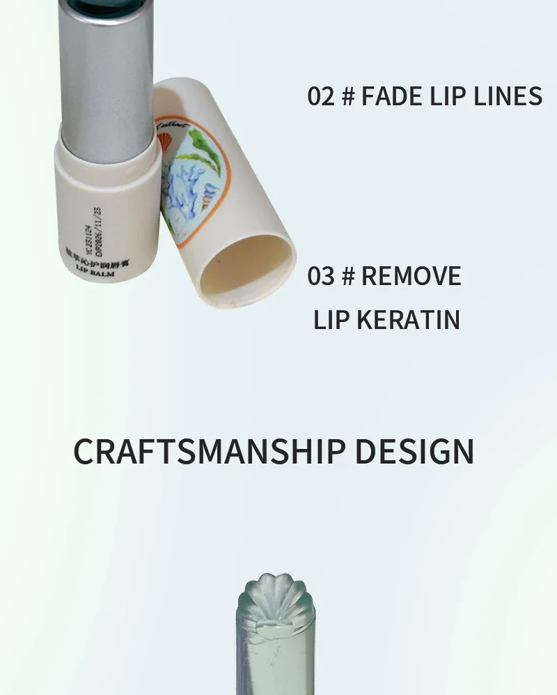 Description Picture 6 of itemSea Shell Shaped Lip Balm Clear Blue Moisturizing Lip-Primer Mask Cute Jelly Tinted Lipstick Lighten Lines Plump Lip Care Makeup