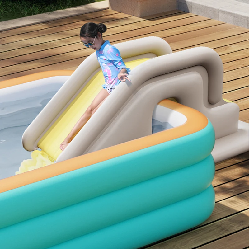 

Water Slide Inflatable Slide Pool Inflatable Game with Slide for Large Pools Inflatable Toys Water Game Outdoor Games Baby Pool