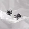 1Pair Trendy Rose Earrings Ear Stud Earrings For Women Girls Wedding Party New Fine Jewelry Gift 2