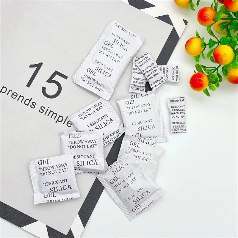 100 Packs 0.5/3/5/10g Non-Toxic Silica Gel Desiccant For Jewelry Storage Moisture Resistant Desiccant DIY Home Life Dehumidifier