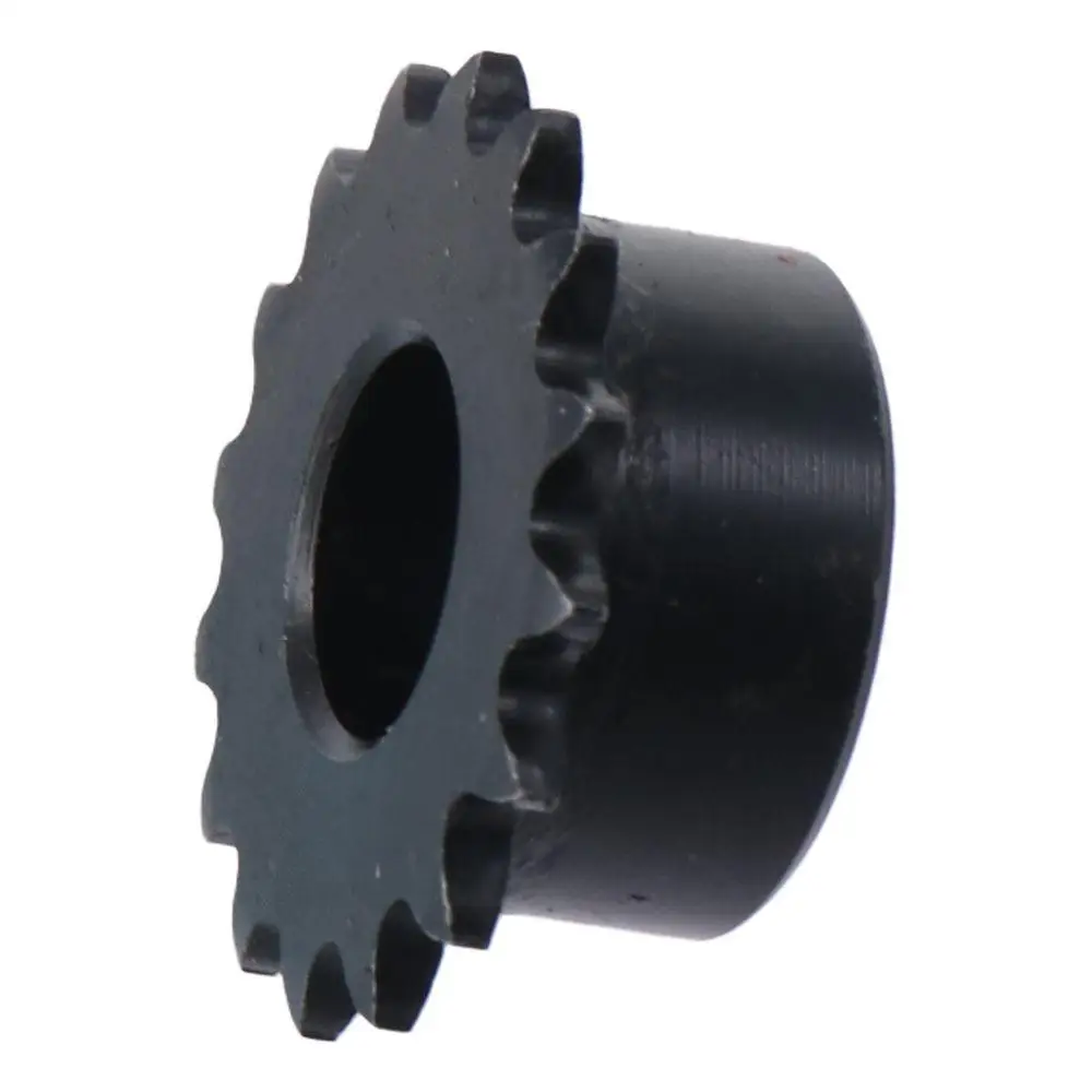 25 Chain 16 Tooth Gear Single Strand 1/4" Pitch C45 Carbon Steel B Type Hardened Teeth Black Oxide Industrial Drive Sprocket