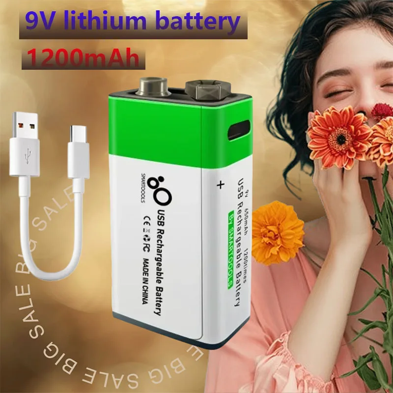 

9v usb charge batteries 650mAh 6F22 rechargeable battery be used for toy remote control interphone etc bateria 9v recargable