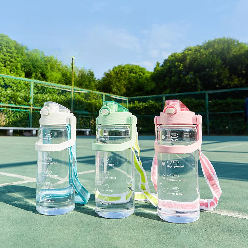 1800ML Travel Water Bottle Teens Sports Water Bottle With Lid Reusable Portable Straw For Teens Gym Outdoor Sports