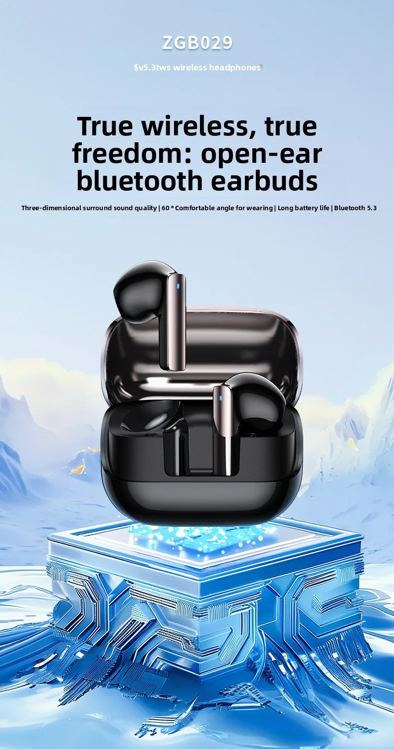 Bluetooth Earphones Wireless Noise Reduction Long-Wear Painless In-Ear Wireless