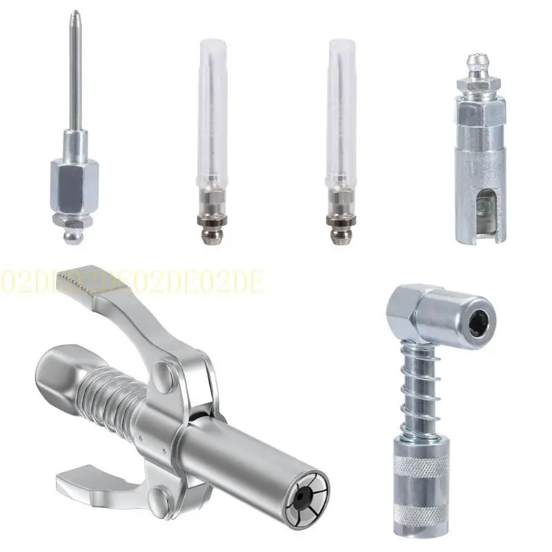 02DE Grease Guns Adapter Fittings Quick Connection Coupler for Efficient Lubrication