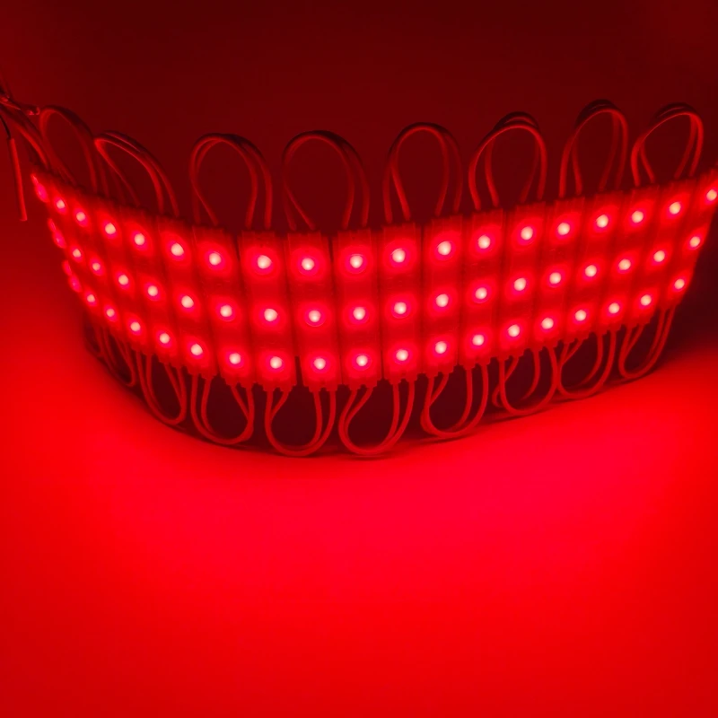 주입 LED 사인 모듈 조명, 야외 방수 광고 간판 백라이트, DC12V, 3LED 밝기, 로트당 20 개, 2835SMD