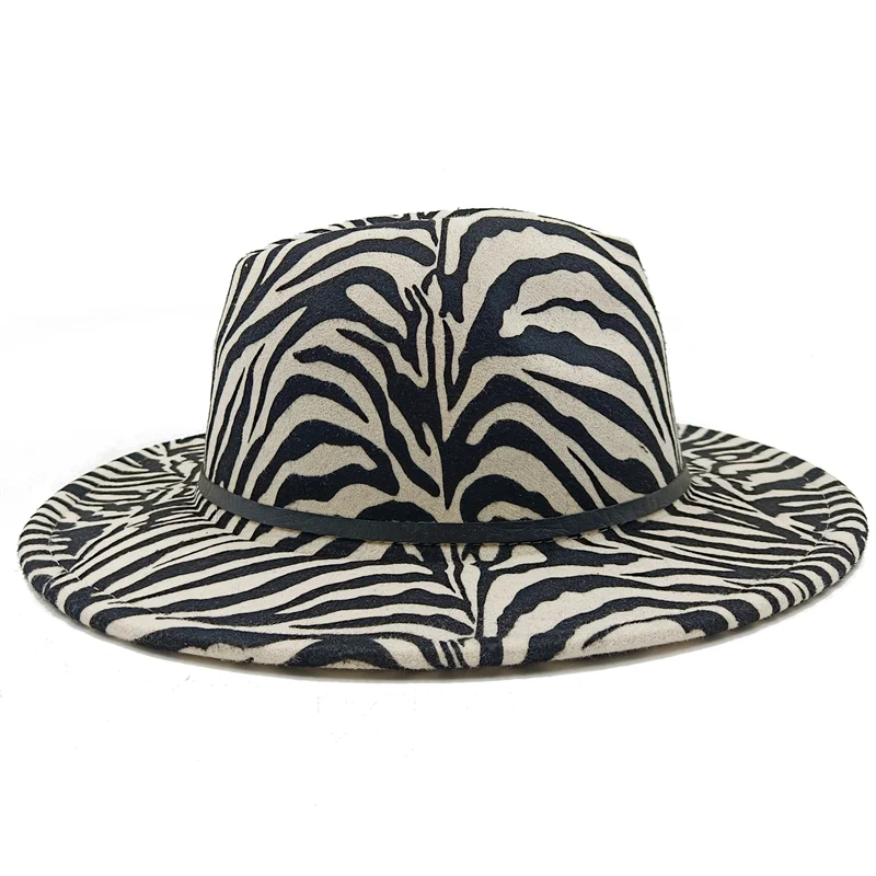 Hip-hop fedora hat zebra pattern LOVE accessories jazz hat lovers