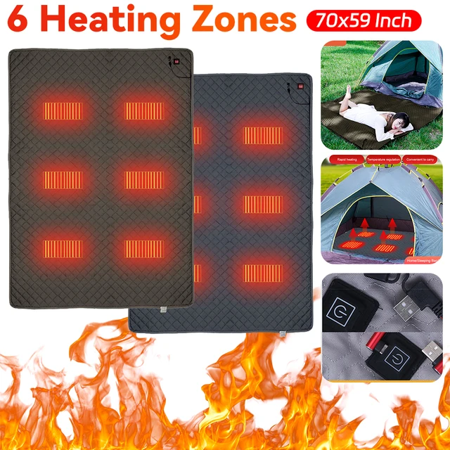 5V USB Sleeping Electric Heating Pad Heated Cushion Cold Resistant 3-Level Temperature for Outdoor Camping Heated Electric Mat 1