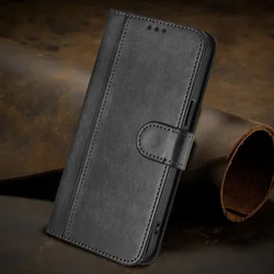 Luxury Leather Flip Phone Case in Modern Design for Blackview Wave 8 (Black)