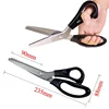 Sewing Cut 23.5cm Zig Zag Dressmaking Tailor Leather Handicraft Fabric Shear Pinking Scissor Textile DENIM DIY Upholstery Tool 1