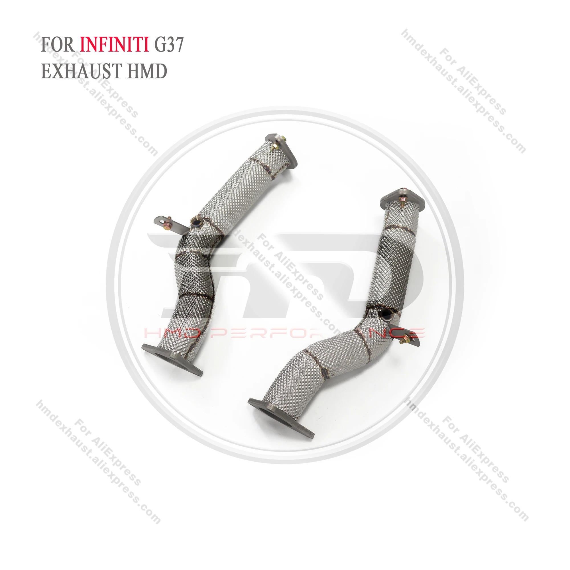

For INFINITI G37 exhaust downpipe straight through exhaust without cat performance upgrade HMD performance upgrade