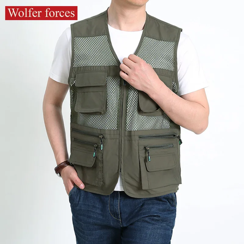 Cool Vest Pocket Large Size Outerwear & Coats Vests of Men Sweatshirts Camping Men's Clothing Waterproof Tactical