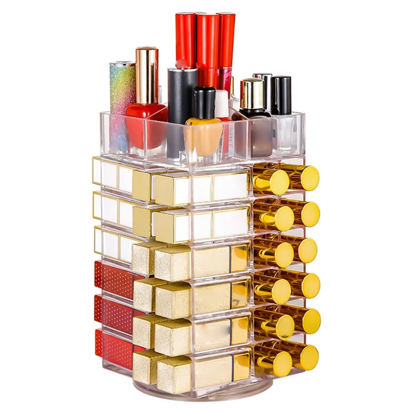 Lipstick Storage Rack Cosmetics Storage Rack Lipstick Display Rack Rotates 360 Degrees Can Store Lipstick Cosmetics, Etc