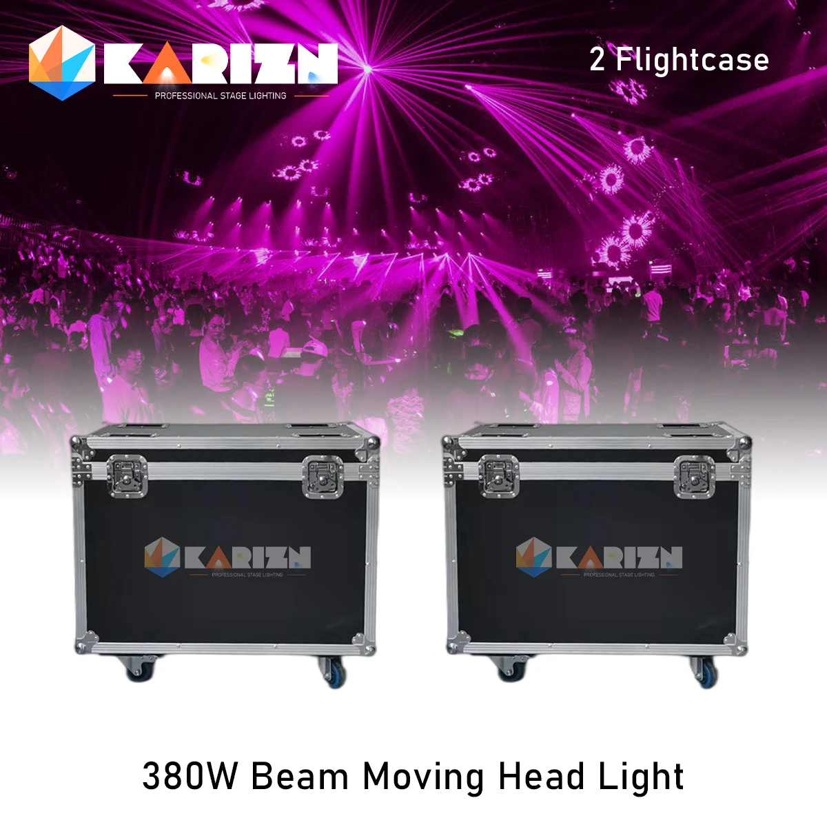 

0 Tax 2Pcs Flight Case For Beam 380W 20r Moving Head Light 20r Beam Light Sharpy Beam 380W Gobo Moving Head Lighting Wash Stage