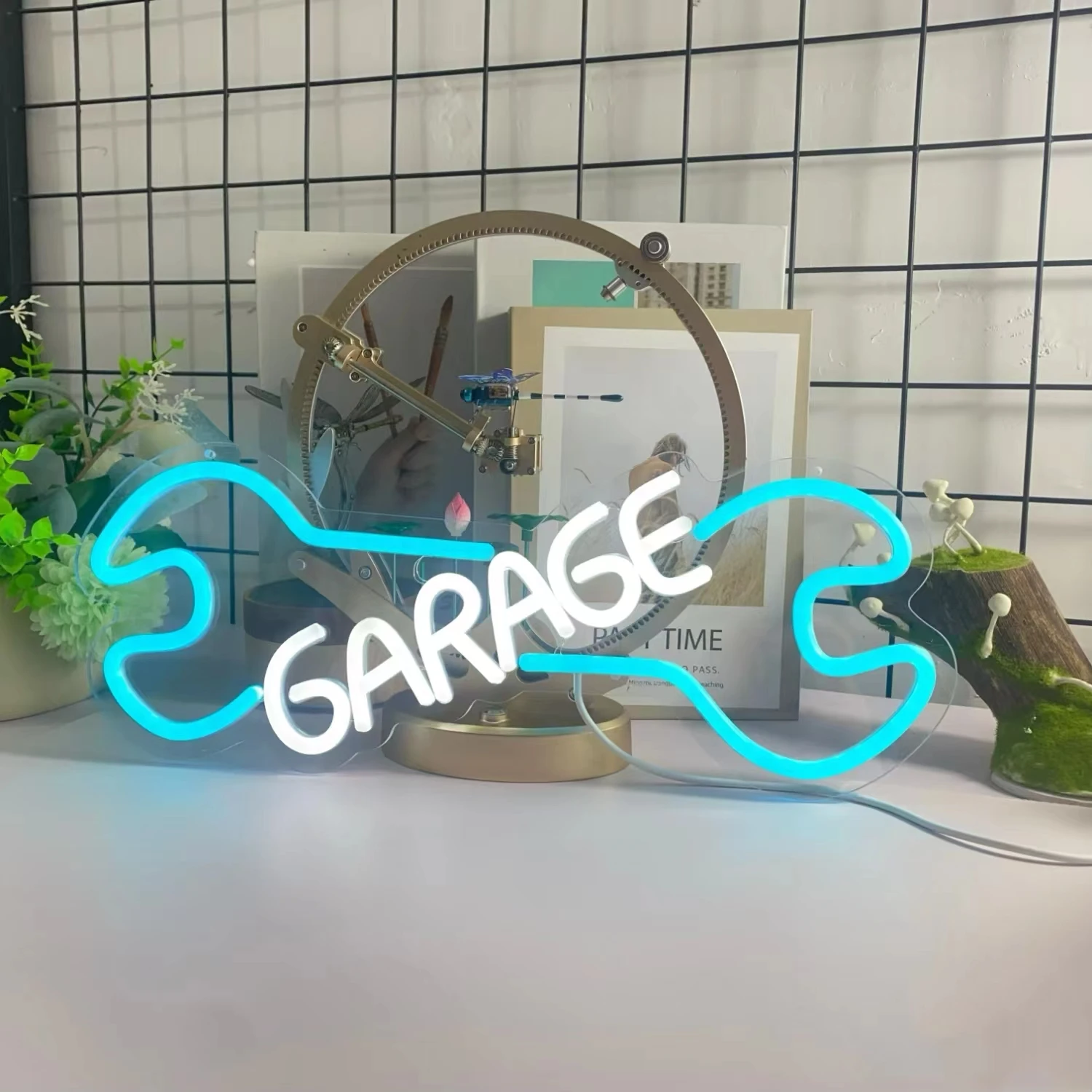 Neon Sign Check Engine Neon Signs Wall Decoration LED Neon Garage Signs Garage Lighting Signs For Men's Auto Repair Shop Workshops