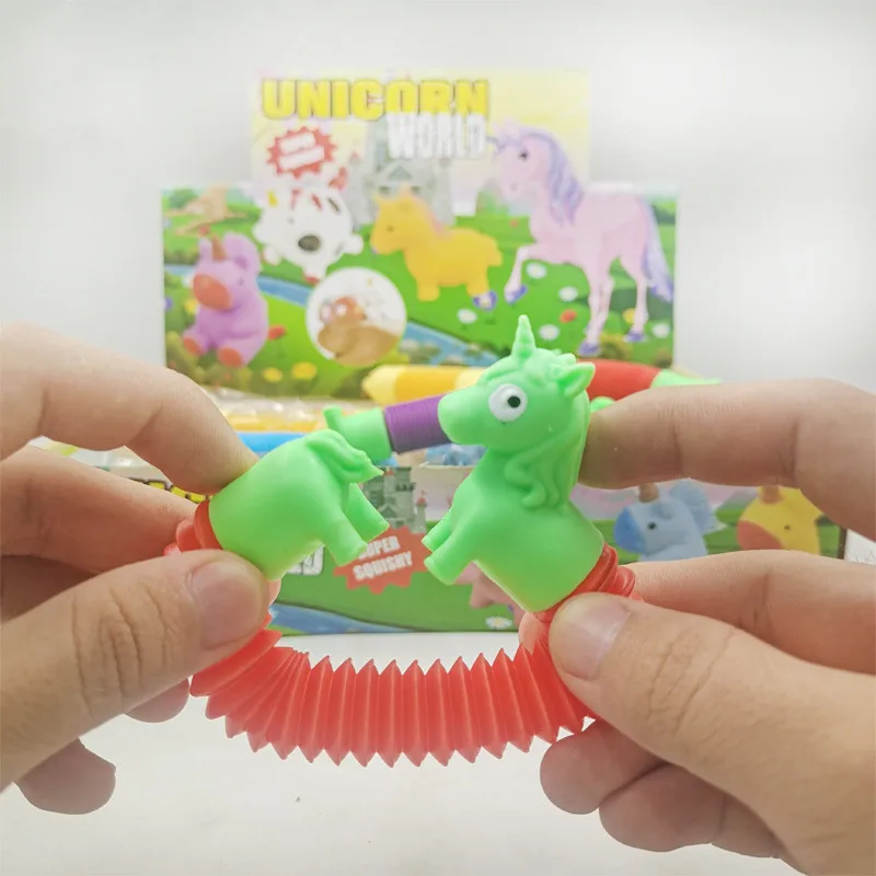 atomic nee dohs NEW Retractable Unicorn Pop Tubes Sensory Fidget Toy Stress Relieve Toys Autism Anti-stress Toys for kids Gift atomic nee dohs