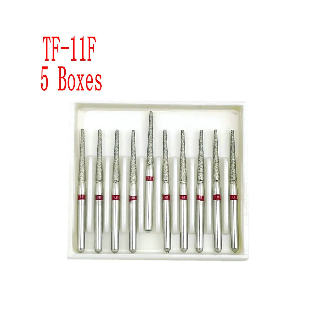 Xceldent 50 Pezzi/5 Confezioni Frese Diamantate Dentali FG 1,6 Mm Per Manipolo Ad Alta Velocà 450000 Serie R/Min TF - Foto 5