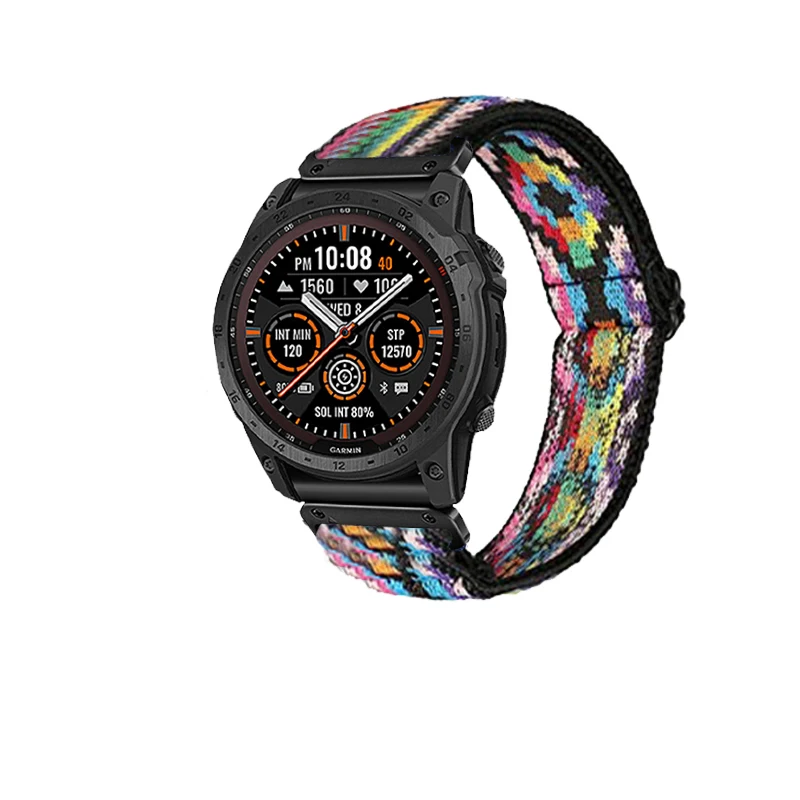 Elastic Woven Nylon Watch Strap - Available in 20, 22, and 26 mm Widths