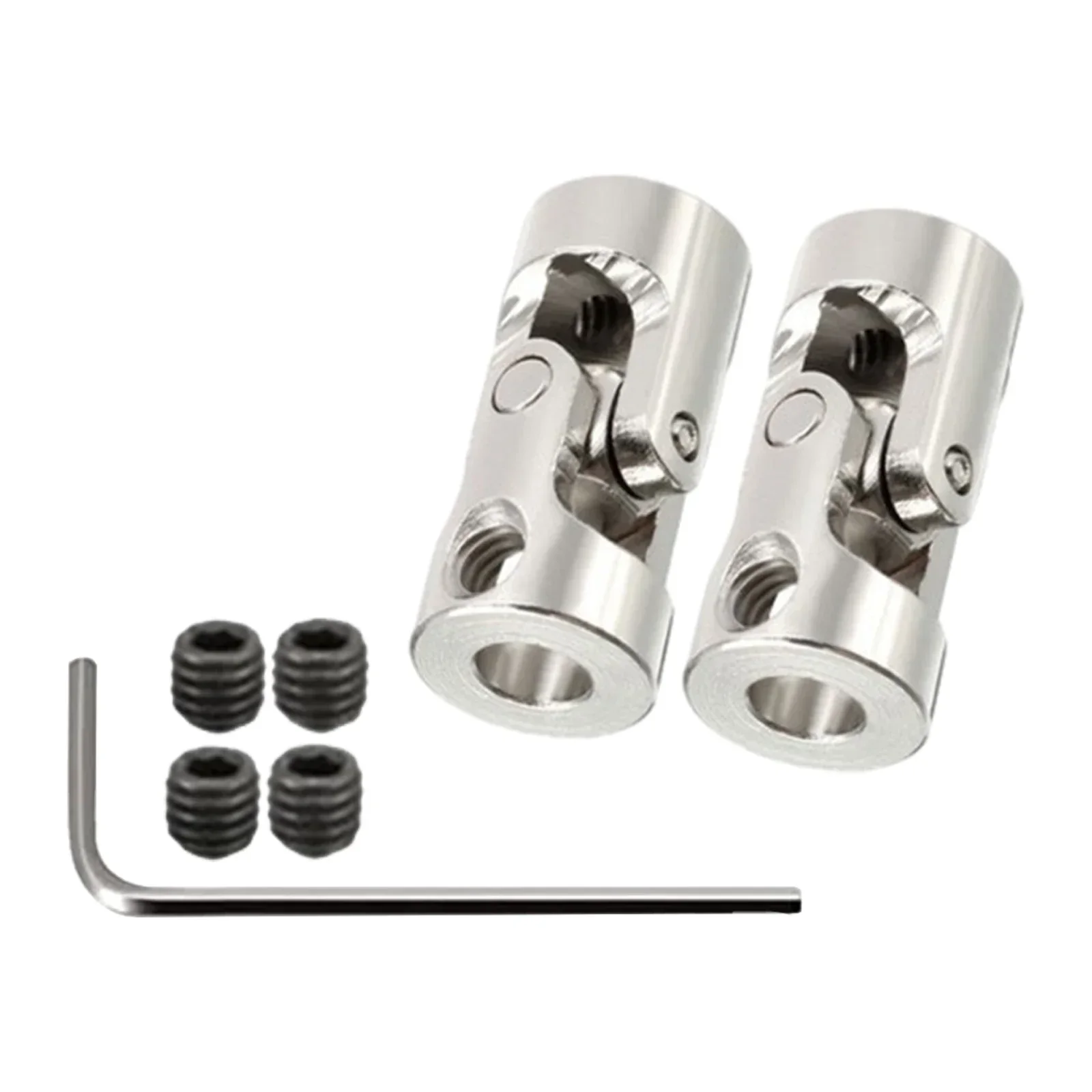 Boat Car Shaft Coupler 2Sets 8mm Metal Cardan Joint 8 X 8 Mm Rustproof Motor Connector Gimbal Couplings Steering Shaft aluminium flexible coupler,connection joint