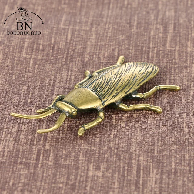 2022 Új Tervezésű Bronz Rovar Csótány Figurák Miniatűr Tea Szilárd Háziállat Vicces Bogár Kézműves Asztali Kis Díszek - Image 4