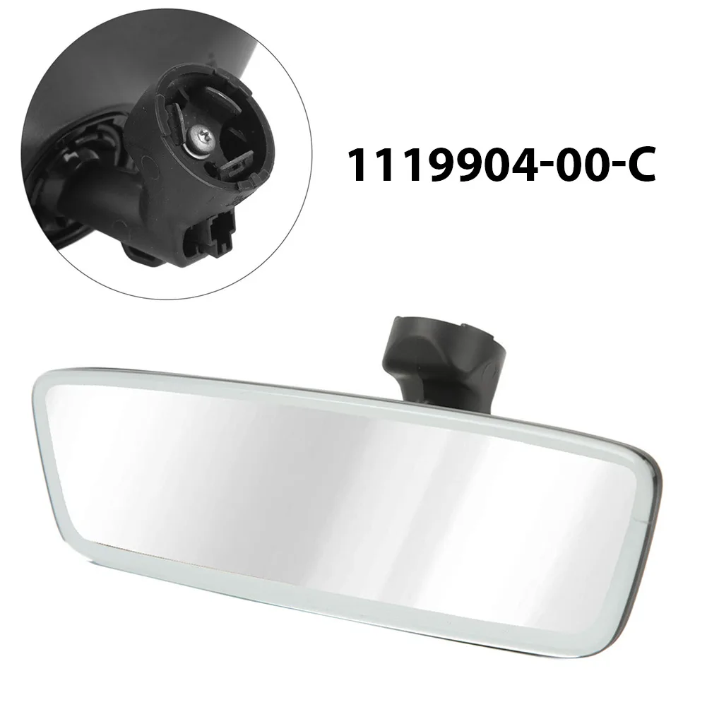 

1pc Rear View Mirror Black For Tesla Model 3 17-21 Glass Interior Rear View Mirror Car Repartment Parts For Tesla Model