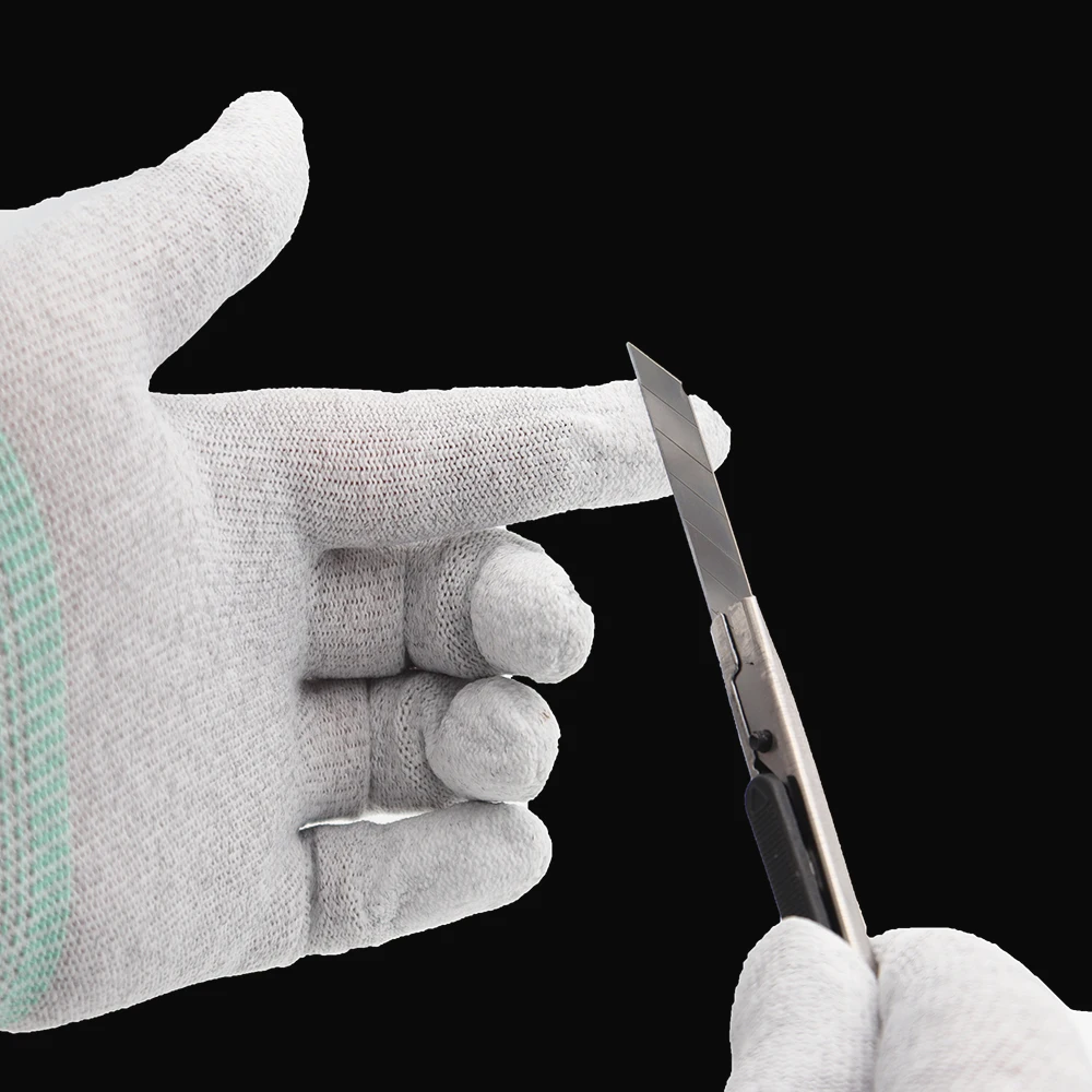 TOFAR 12 Pairs Wrap Handschuhe Fenster Tönung Film Vinyl Applikator Werkzeug Anti-Statische Auto Nylon Tönung Arbeit Handschuh PU beschichtung Schutz – Detail 6