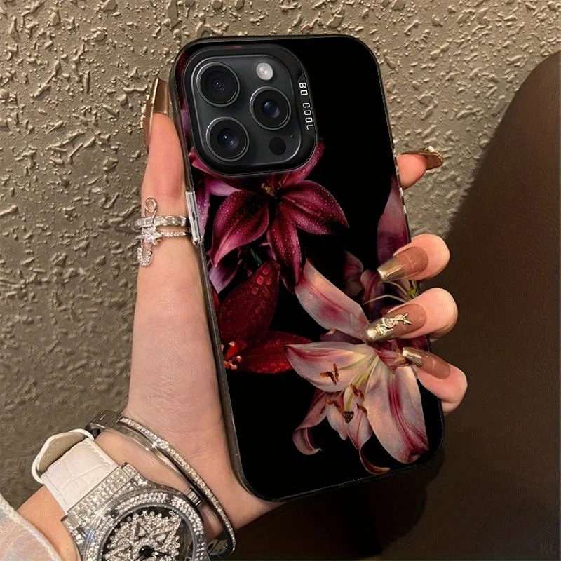 Elegant Lily Flower Design Phone Case Cover