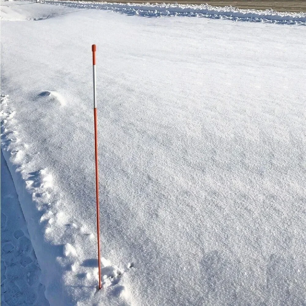 (Pack of 500 Driveway Markers, Snow Stakes, Plow Stakes, Orange Reflective Fiberglass, 5/16" x 48"