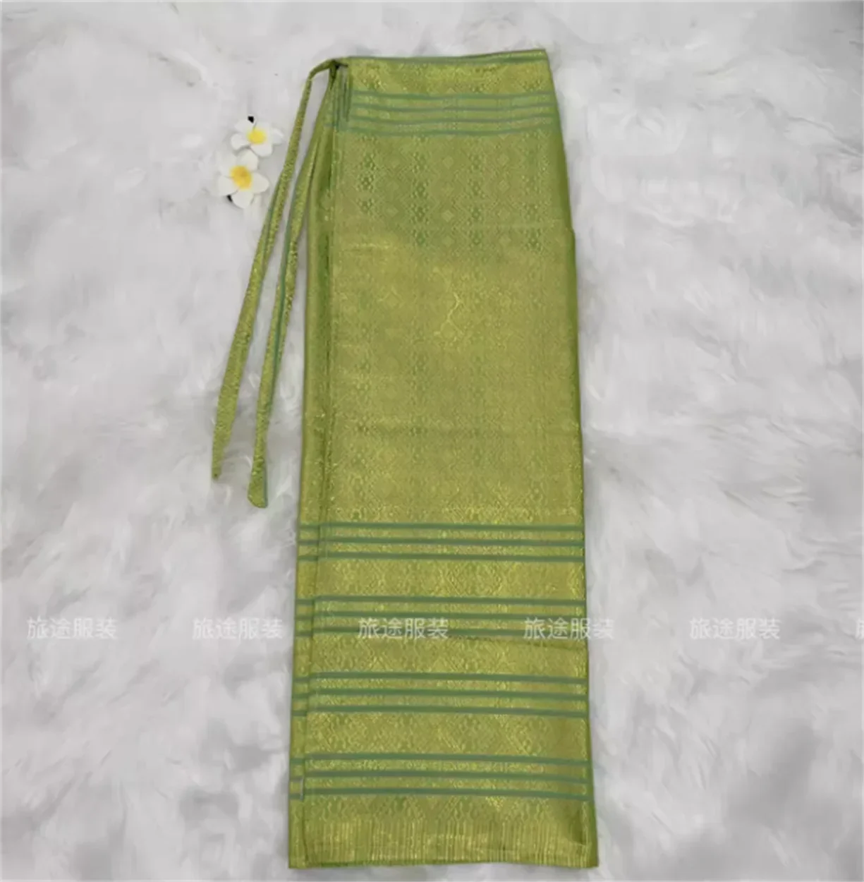 Thai Myanmar clothing half body high waisted long skirt