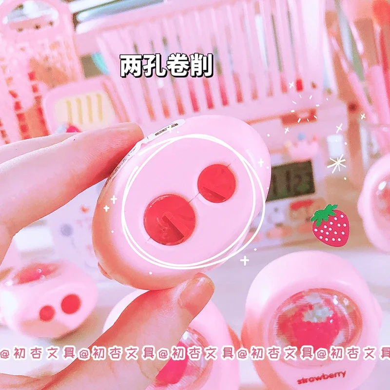 Cute Strawberry Pencil Sharpener School Supplies Kawaii stationery gifts Stationery Student Items  pencil sharpener - 2