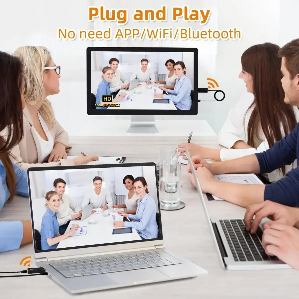 Wireless USB-C Transmitter Set 5G Wireless HDMI Transmitter with Receiver for Plug-and-Play Use Embrace Freedom