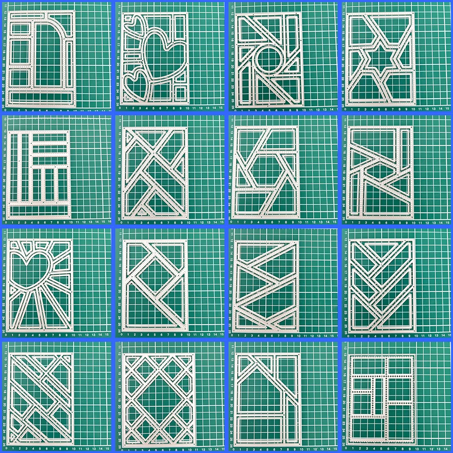 2024 New Arrival 14*10CM Background Frame Metal Cutting Dies for Scrapbooking Card Making Craft Knife Mould Blade Punch Stencils