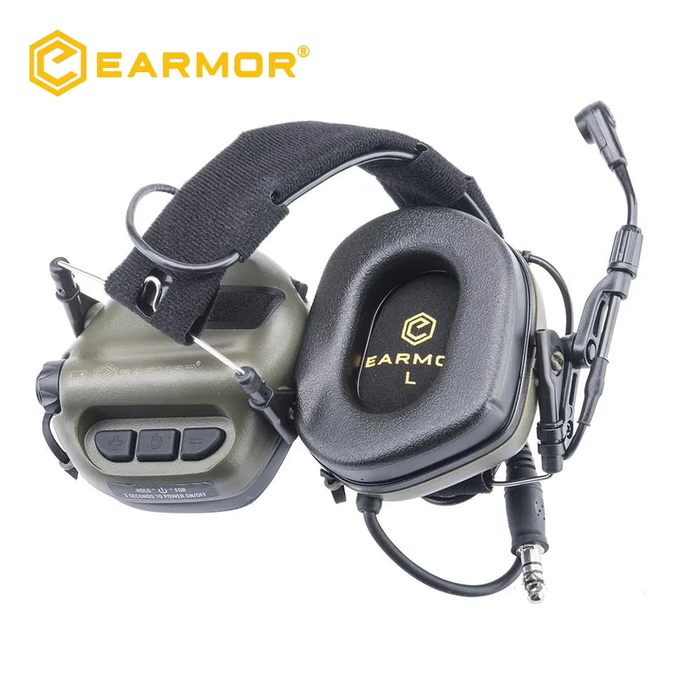 EARMOR M32 MOD4 Tactical Headset & U94 PTT Adapter Set Suitable for Baofeng Radio Communication Shooting Noise Clearance