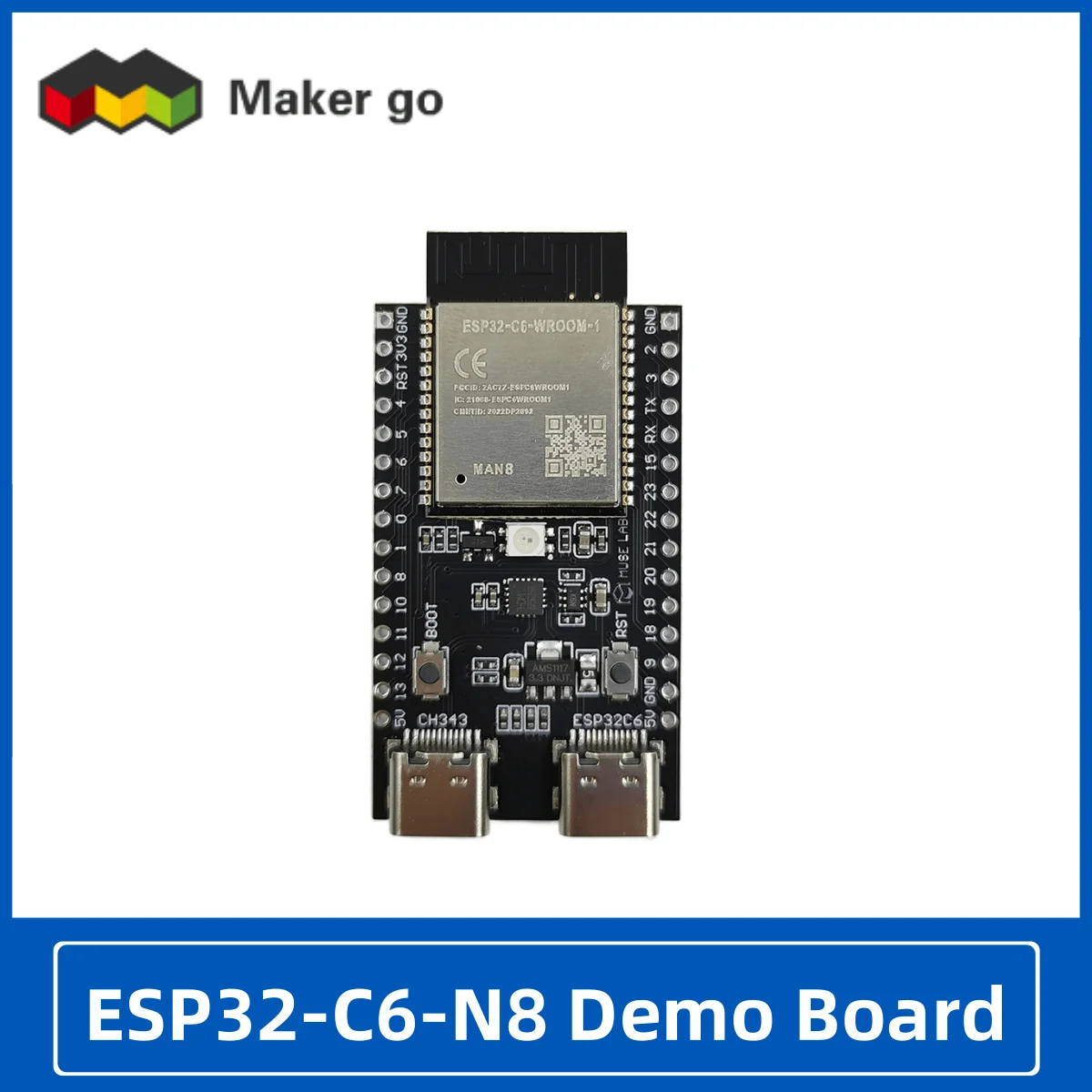 Esp32-C6-N8 Scheda Di Sviluppo Esp32 C6 N8 Scheda Demo Wi-Fi6 / Bluetooth5/Zigbee/Scheda Core Thread