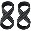 Anti Slip Silicone Rubber Figure 8 Word Padded Weightlifting Belts Cotton Deadlift Powerlifting Straps Pull-ups Bands