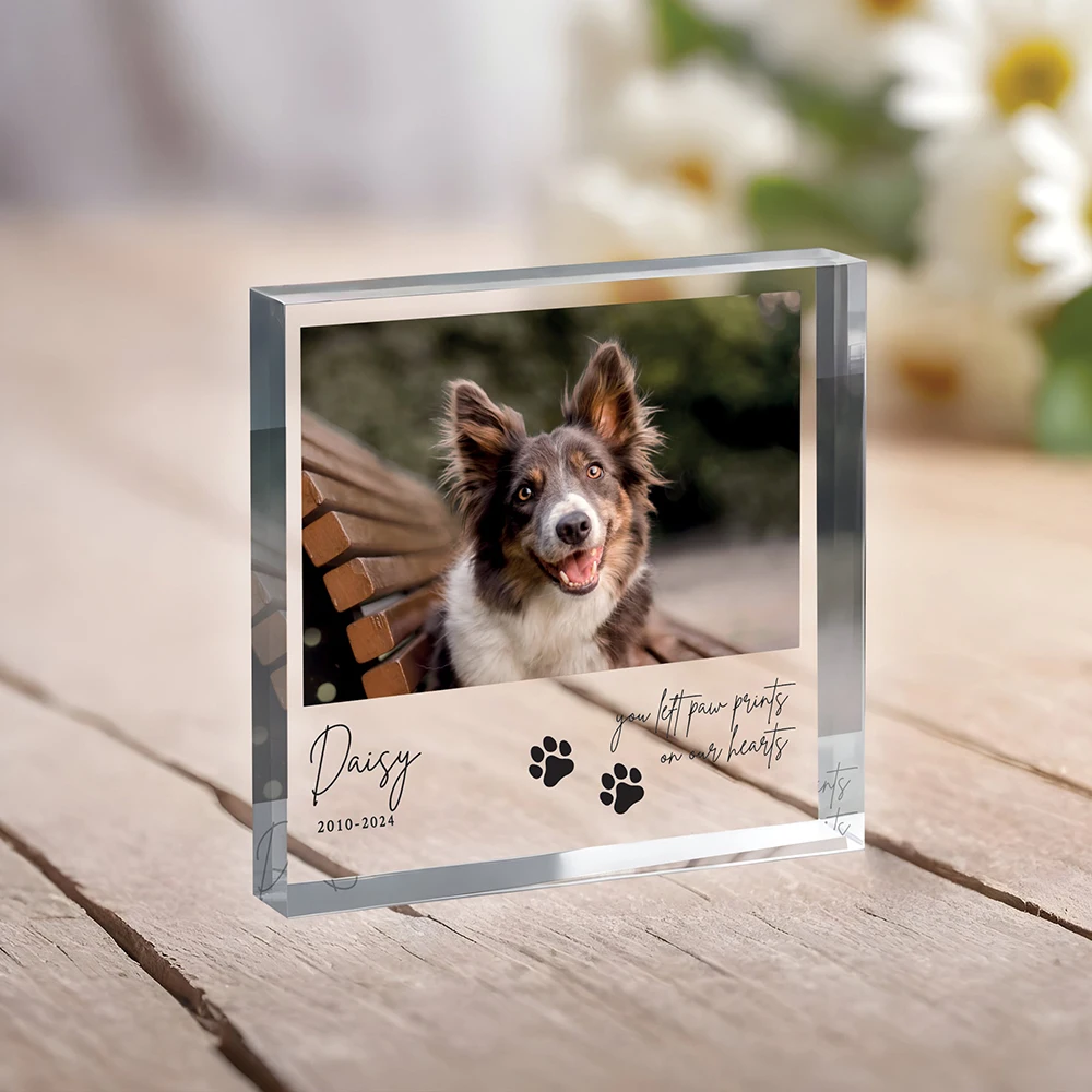 Pet Memorial Plaque Acrylic Dog Keepsake Decor Gift Personalized Pet Memorial Gift Dog Cat Loss Sympathy Home Decor dog memorial statue pet memorial stones