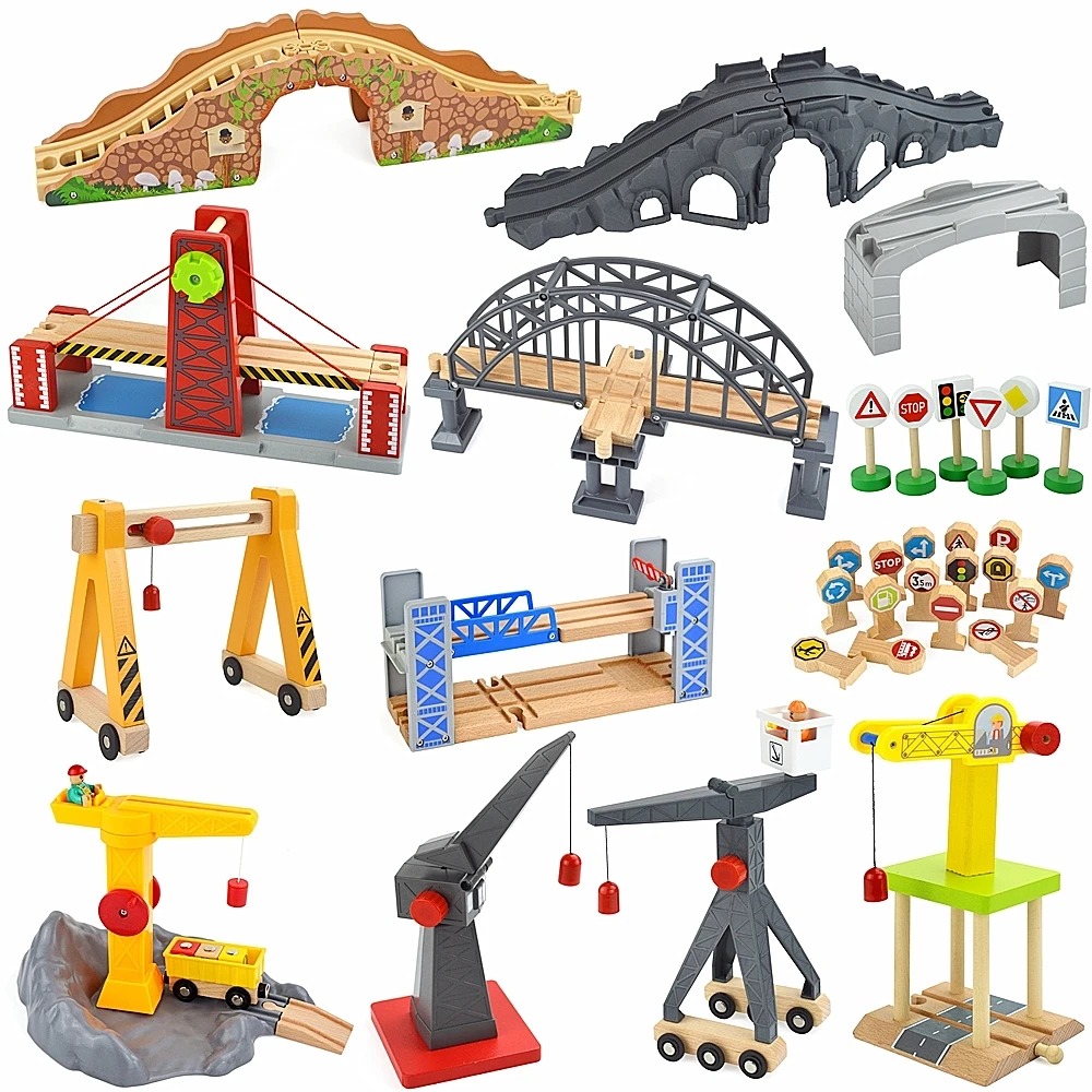 Wooden-Train-Track-Racing-Railway-Toys-All-Kinds-of-Bridge-Track ...